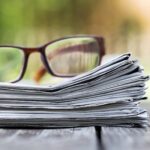 Morning news concept - newspaper and glasses